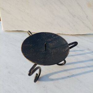 Beautiful Vintage Wire Pillar HOLDER Rustic Metal 1999 Scrolls Pillar Candle